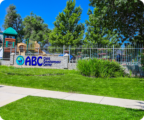 ABC Child Development Center exterior with outdoor playground in Greeley, CO